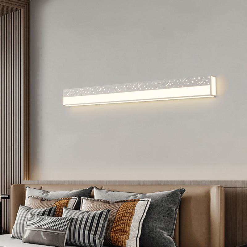 Minimalist Rectangle Iron Acrylic LED Wall Sconce Lamp