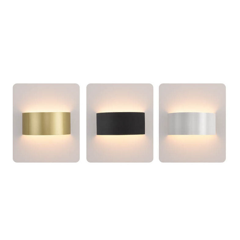 Solid Color Iron Half-circle LED Wall Sconce Lamp