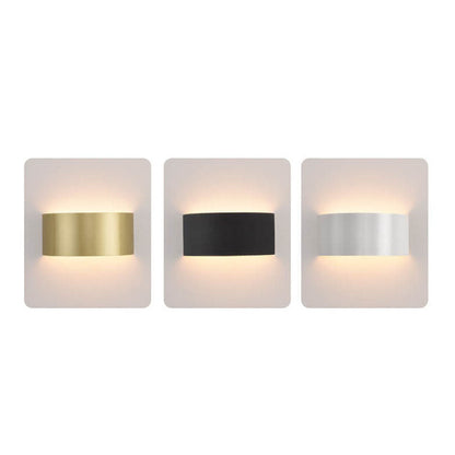 Solid Color Iron Half-circle LED Wall Sconce Lamp