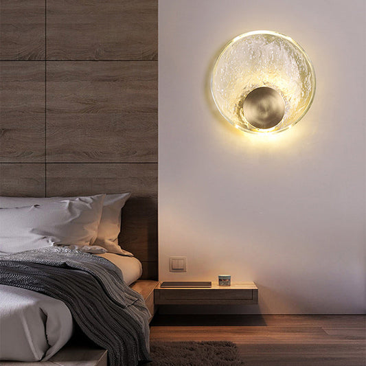 Full Water Ripple Circle Crystal LED Wall Sconce Lamp