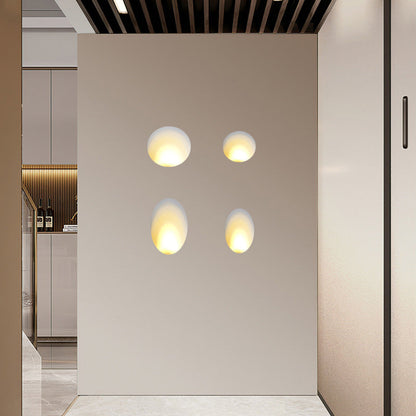 Round Aluminum Plaster LED Embedded Wall Sconce Lamp