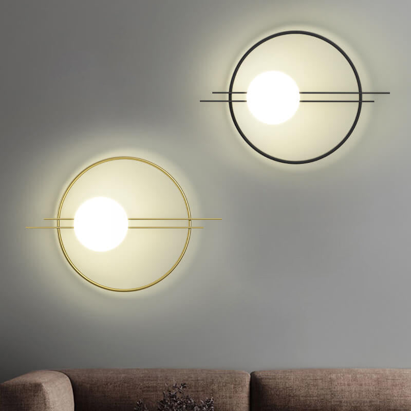 Nordic Circle Ring Glass Ball 1-Light Wall Sconce Lamp
