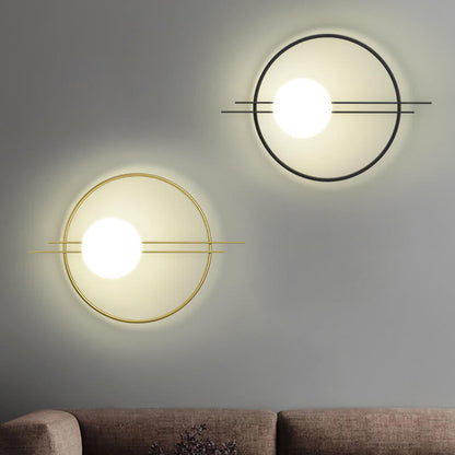 Nordic Circle Ring Glass Ball 1-Light Wall Sconce Lamp