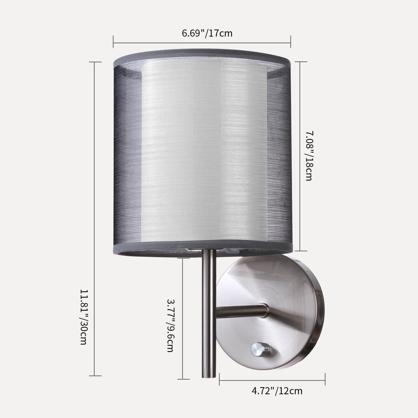 Minimalist Cylinder Iron Gauze 1-Light Wall Sconce Lamp
