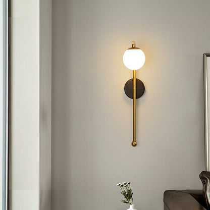 Acrylic Shade Iron Aluminum 1-Light Wall Sconce Lamp