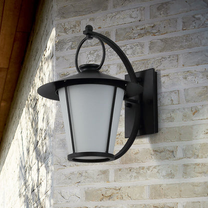 Glass Outdoor Patio Aisle 1-Light Wall Sconce Lamp