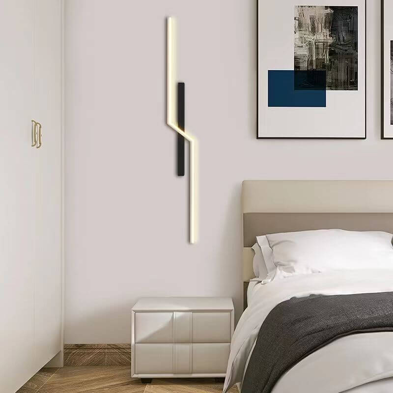 Geometry Lines Aluminum Iron Silicone LED Wall Sconce Lamp