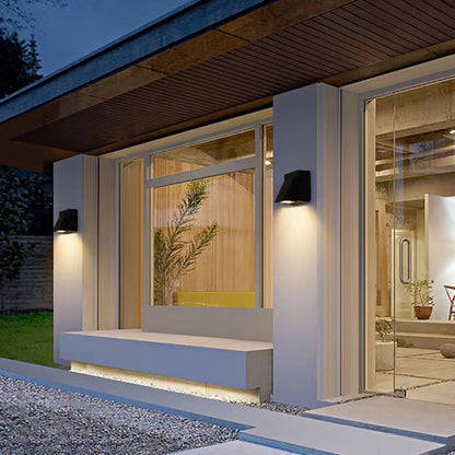 Simplicity Triangular Prism LED Outdoor Wall Sconce Lamp