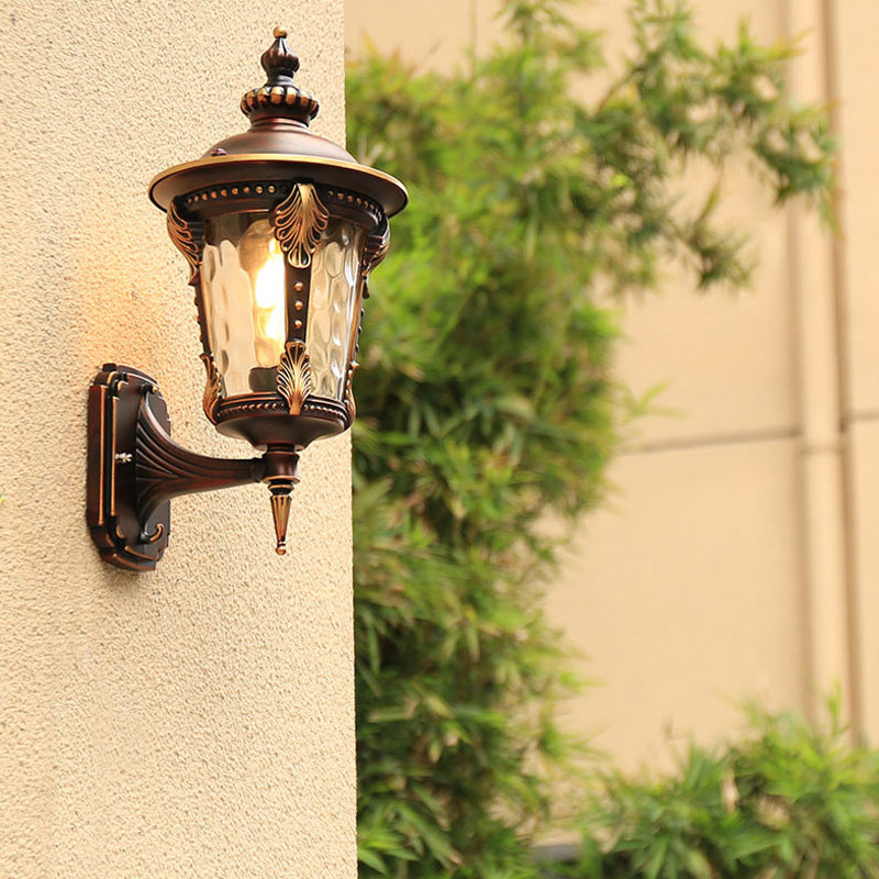 Cylinder Aluminum Glass 1-Light Wall Sconce Lamp