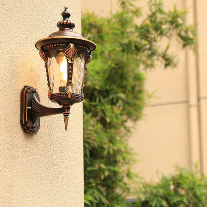Cylinder Aluminum Glass 1-Light Wall Sconce Lamp