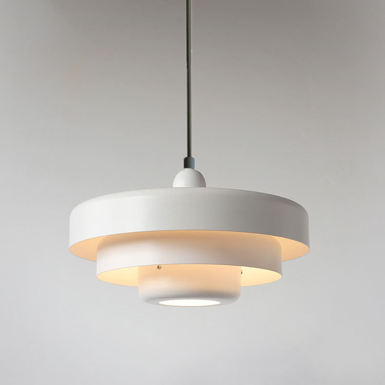 Nordic Vintage Multi-Layered Round Metal Pendant Light