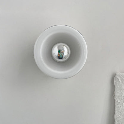 Simplicity Cylinder Iron Glass 1-Light Wall Sconce Lamp