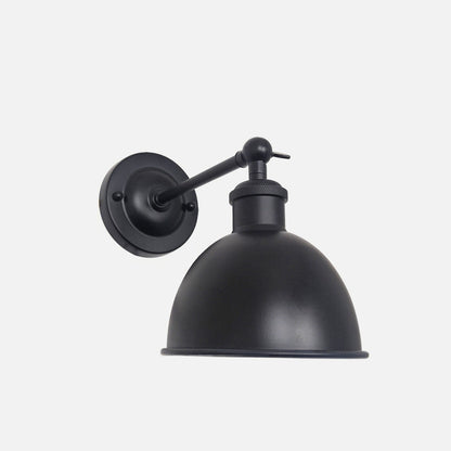 Iron Shade Rocker Arm 1-Light Wall Sconce Lamp