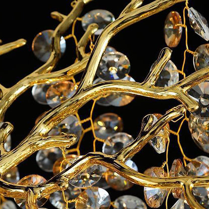 Aluminum Crystal Branch Bead 2/3 Light Wall Sconce Lamp