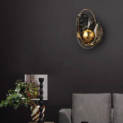 Scandinavian Shell Resin Metal LED Wall Sconce Lamp