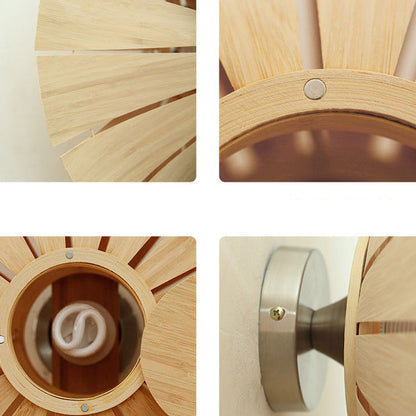 Chinese Bamboo Faux Parchment 1-Light Wall Sconce Lamp