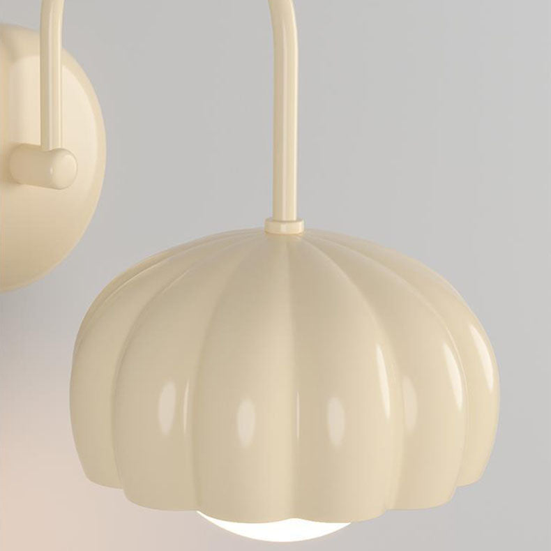 Minimalist Cream Oval Resin PE 1-Light Wall Sconce Lamp
