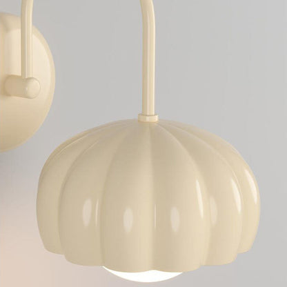 Minimalist Cream Oval Resin PE 1-Light Wall Sconce Lamp