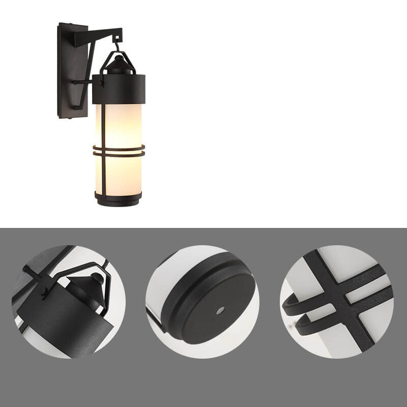 European Iron Outdoor Waterproof 1-Light Wall Sconce Lamp