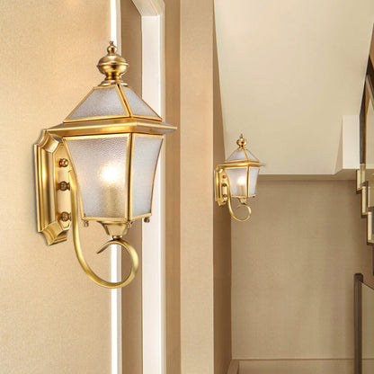 Quadrilateral Waterproof 1-Light Outdoor Wall Sconce Lamp
