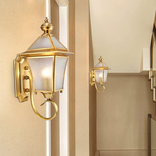 Quadrilateral Waterproof 1-Light Outdoor Wall Sconce Lamp