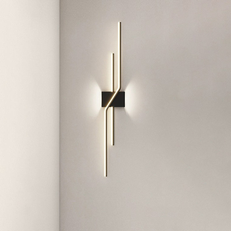 Aluminum Geometric Long Straight Line LED Wall Sconce Lamp