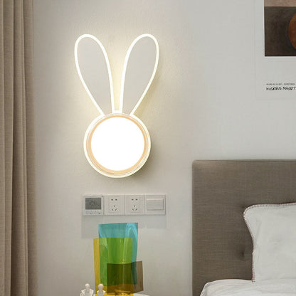 Creative Rabbit Round Acrylic LED Wall Sconce Lamp