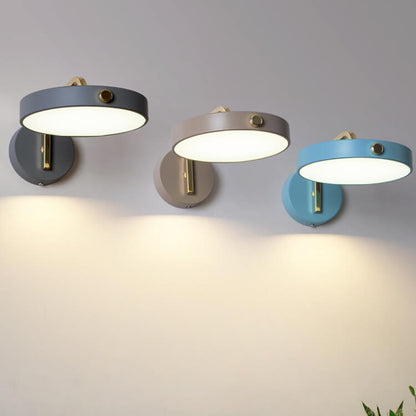 Macaron Color Round Head Iron Acrylic LED Wall Sconce Lamp