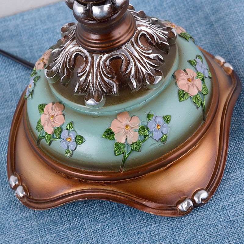 Traditional Fabric Resin Table Lamp