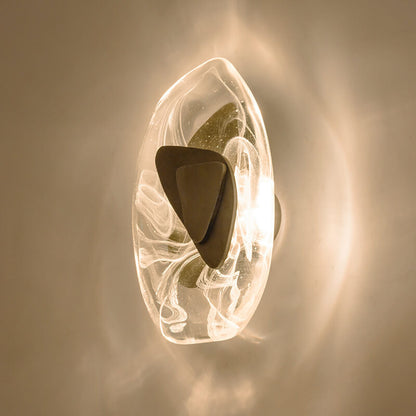 Modern Creative Oval Glass 1-Light LED Wall Sconce Lamp