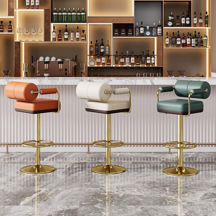 Contemporary Leather Bar Stool