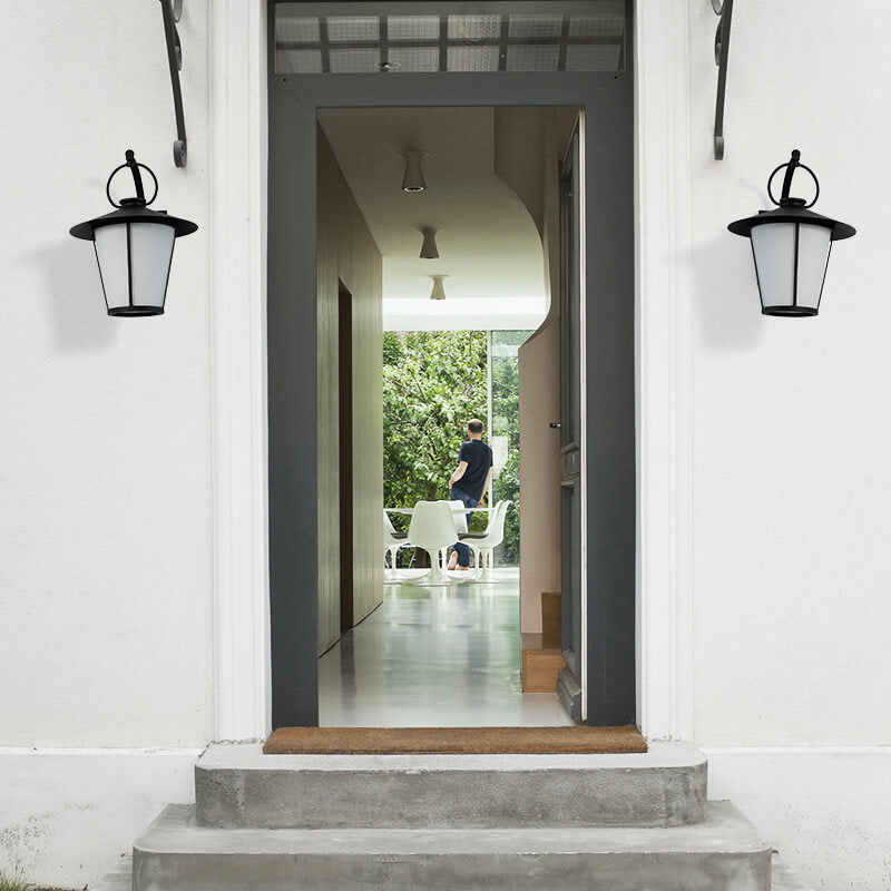 Glass Outdoor Patio Aisle 1-Light Wall Sconce Lamp