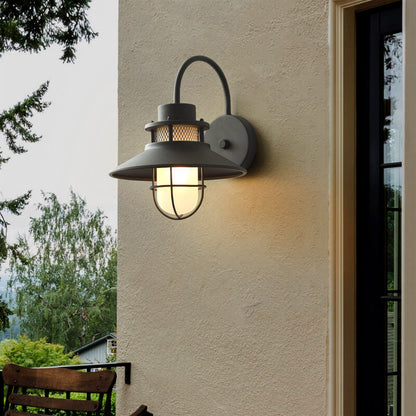 Outdoor Iron Body 1-Light Outdoor Wall Sconce Lamp