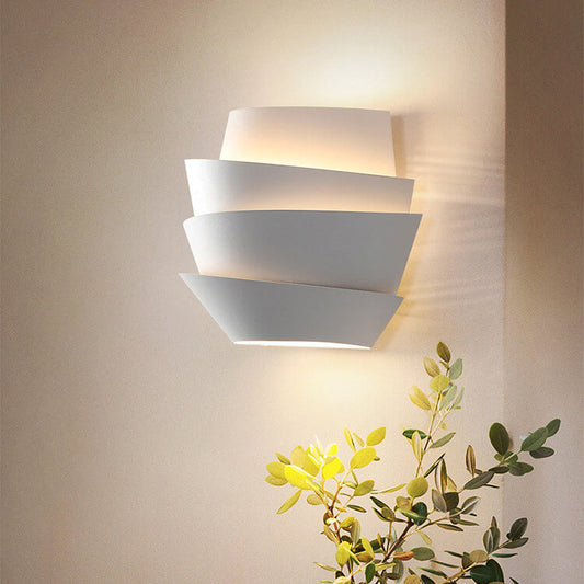Layers Half Cylinder Iron 2-Light Wall Sconce Lamp