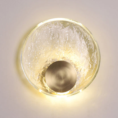 Full Water Ripple Circle Crystal LED Wall Sconce Lamp