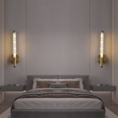 Minimalist Cylindrical Hollow Iron PC LED Wall Sconce Lamp