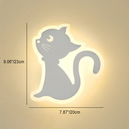 Creative Acrylic Cat Design Iron LED Wall Sconce Lamp