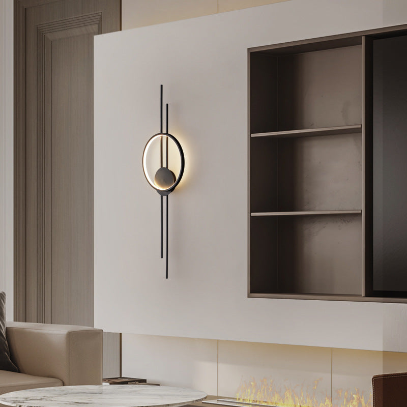 Modern Minimalist Asymmetric Copper LED Wall Sconce Lamp