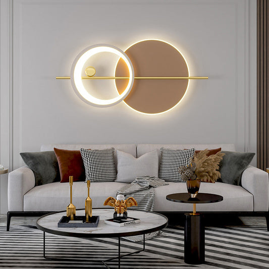 Modern Minimalist Round Iron Acrylic LED Wall Sconce Lamp