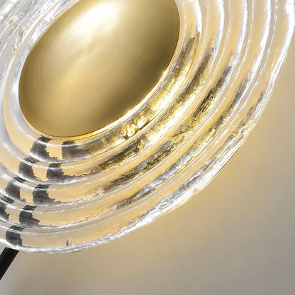 Nordic Round Water Ripple Glass Iron LED Wall Sconce Lamp