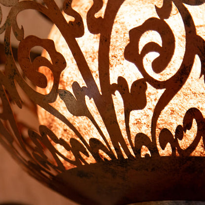 Ethnic Style Wrought Iron Long 4-Light Wall Sconce Lamp