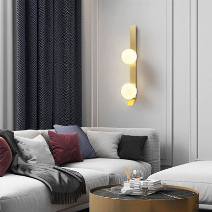 Simplicity Glass Ball Shade 1/2-Light Wall Sconce Lamp