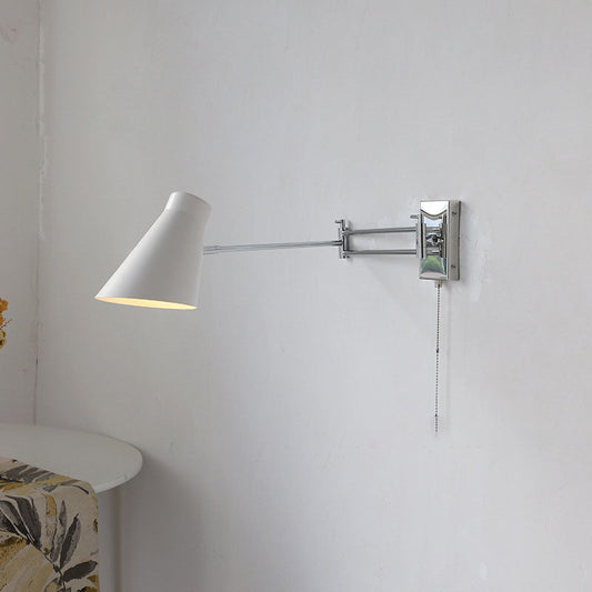 Nordic Horn Cone Iron Rotating 1-Light Wall Sconce Lamp