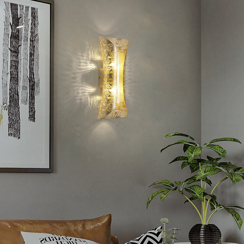 Long Tube Stainless Steel 2-Light Wall Sconce Lamp