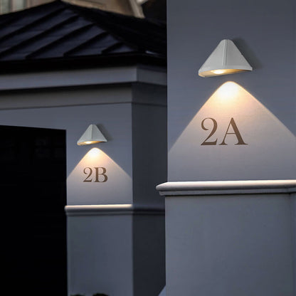Triangle Aluminum Lens Frosted LED Outdoor Wall Sconce Lamp