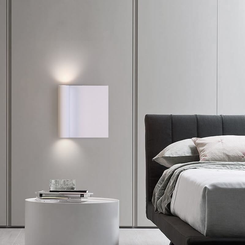 Square Up and Down Illuminated LED Wall Sconce Lamp