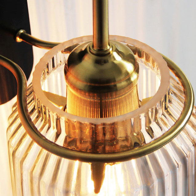 Modern Luxury Cylinder Iron Glass 1-Light
