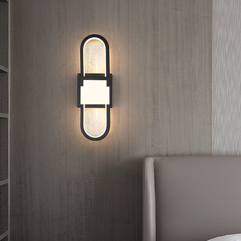 Oval Rectangle Iron Aluminum LED Wall Sconce Lamp