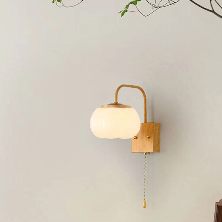 French Cream Style Raw Kapok 1-Light Wall Sconce Lamp