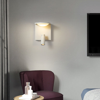 Simple Square USB Spotlight Rotating LED Wall Sconce Lamp